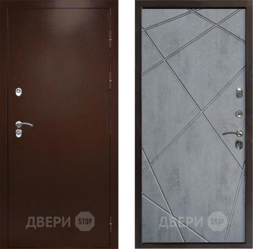 Входная металлическая Дверь Престиж TERMO с терморазрывом Снегирь Медь Лучи Бетон темный в Егорьевске