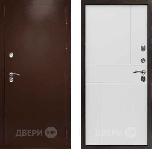 Входная металлическая Дверь Престиж TERMO с терморазрывом Снегирь Медь Горизонт Бетон белый в Егорьевске
