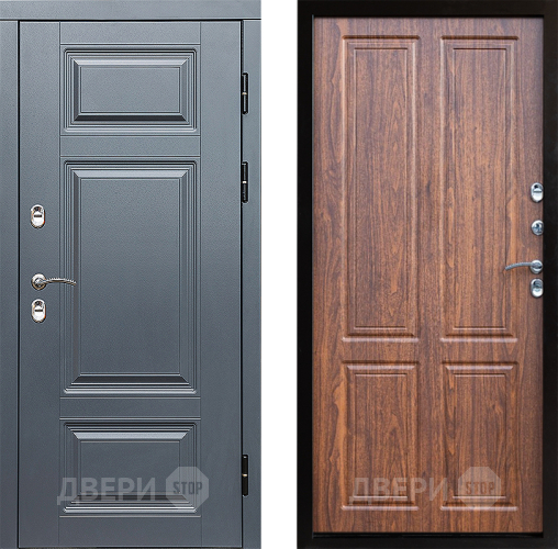 Входная металлическая Дверь Престиж TERMO с терморазрывом Премиум Грэй Премиум Орех светлый в Егорьевске