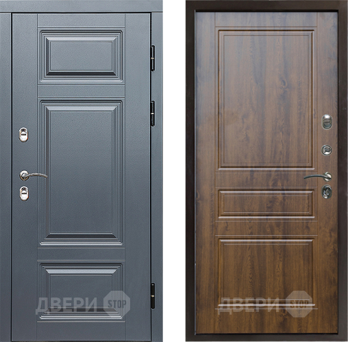 Входная металлическая Дверь Престиж TERMO с терморазрывом Премиум Грэй Классика Дуб в Егорьевске