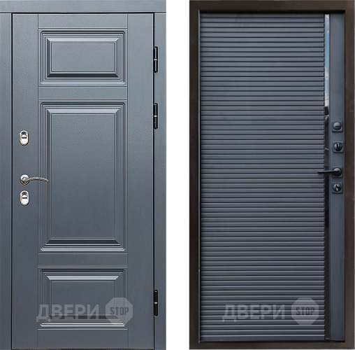 Входная металлическая Дверь Престиж TERMO с терморазрывом Премиум Грэй Porte Черный кварц в Егорьевске