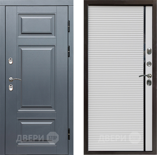 Входная металлическая Дверь Престиж TERMO с терморазрывом Премиум Грэй Porte Белый в Егорьевске