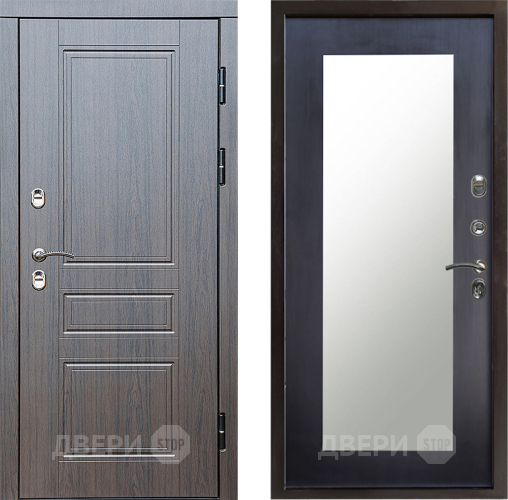 Входная металлическая Дверь Престиж TERMO с терморазрывом Классика Зеркало пастораль Венге в Егорьевске