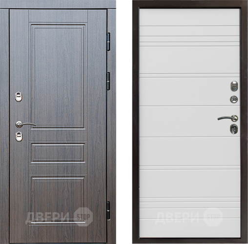 Входная металлическая Дверь Престиж TERMO с терморазрывом Классика Line Белый в Егорьевске