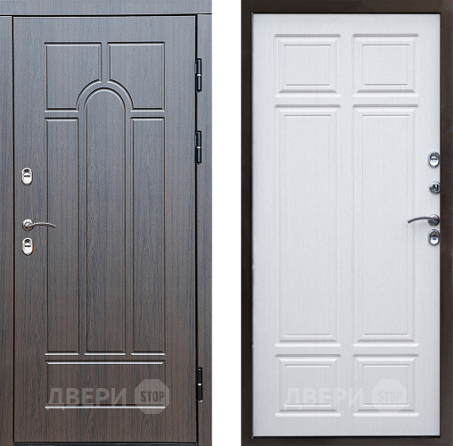 Входная металлическая Дверь Престиж TERMO с терморазрывом Арка Премиум Лиственница белая в Егорьевске