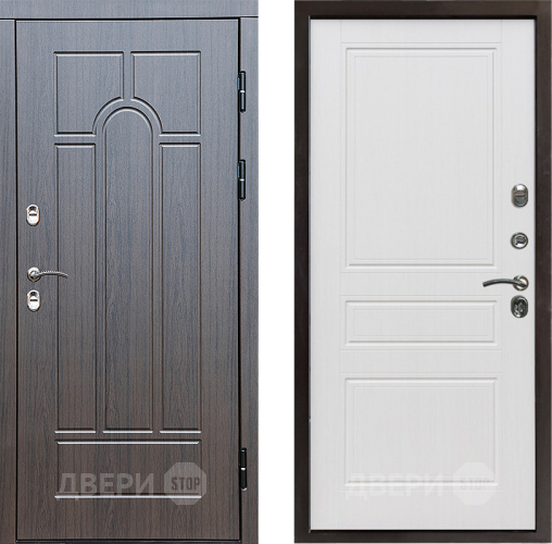 Входная металлическая Дверь Престиж TERMO с терморазрывом Арка Классика Белое дерево в Егорьевске