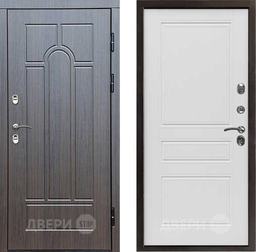 Входная металлическая Дверь Престиж TERMO с терморазрывом Арка Классика Лиственница белая в Егорьевске