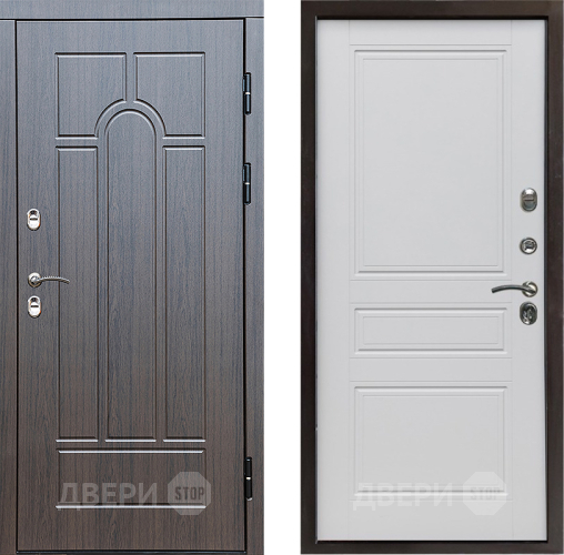 Входная металлическая Дверь Престиж TERMO с терморазрывом Арка Классика Белый матовый в Егорьевске