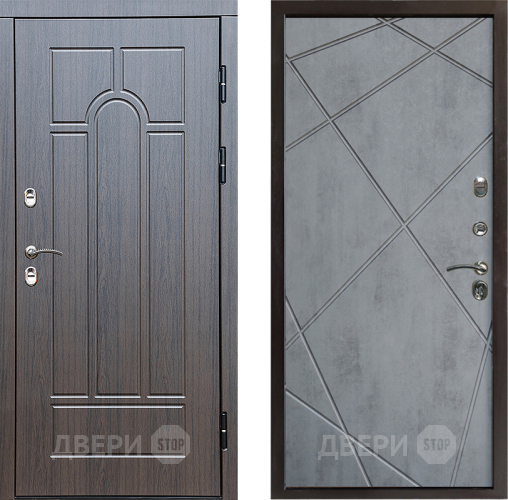 Дверь Престиж TERMO с терморазрывом Арка Лучи Бетон темный в Егорьевске