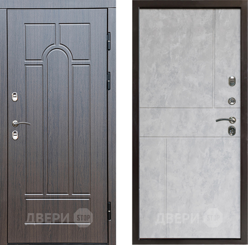 Входная металлическая Дверь Престиж TERMO с терморазрывом Арка Горизонт Бетон светлый в Егорьевске