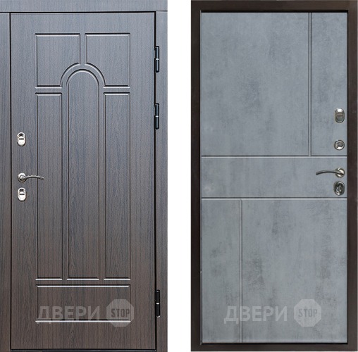 Входная металлическая Дверь Престиж TERMO с терморазрывом Арка Горизонт Бетон темный в Егорьевске