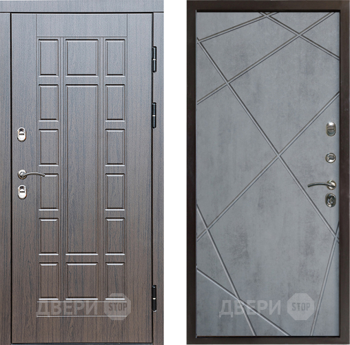 Входная металлическая Дверь Престиж TERMO с терморазрывом Престиж Лучи Бетон темный в Егорьевске