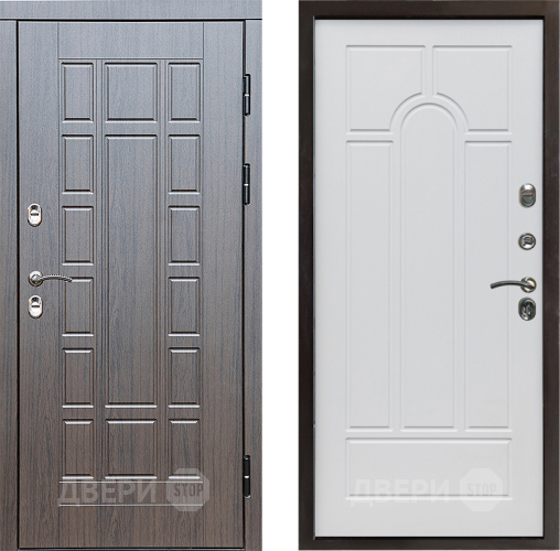 Входная металлическая Дверь Престиж TERMO с терморазрывом Престиж Арка Белое дерево в Егорьевске