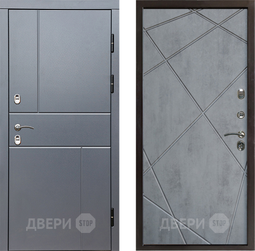 Входная металлическая Дверь Престиж TERMO с терморазрывом Горизонт Грэй Лучи Бетон темный в Егорьевске