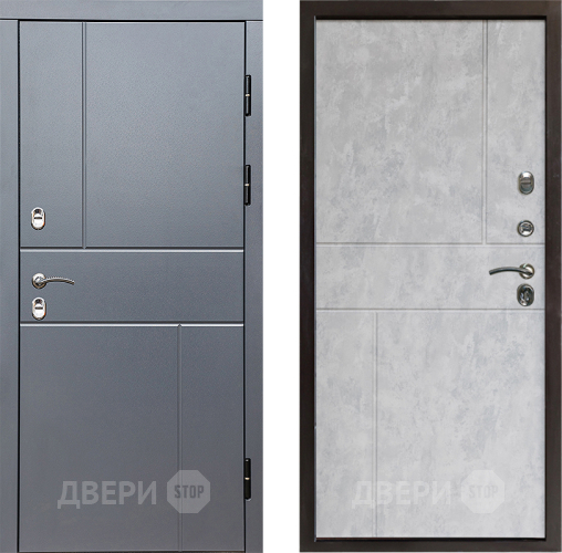 Входная металлическая Дверь Престиж TERMO с терморазрывом Горизонт Грэй Горизонт Бетон светлый в Егорьевске
