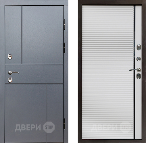 Входная металлическая Дверь Престиж TERMO с терморазрывом Горизонт Грэй Porte Белый в Егорьевске