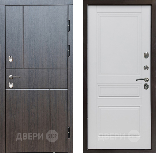 Входная металлическая Дверь Престиж TERMO с терморазрывом Горизонт Венге Классика Белый матовый в Егорьевске