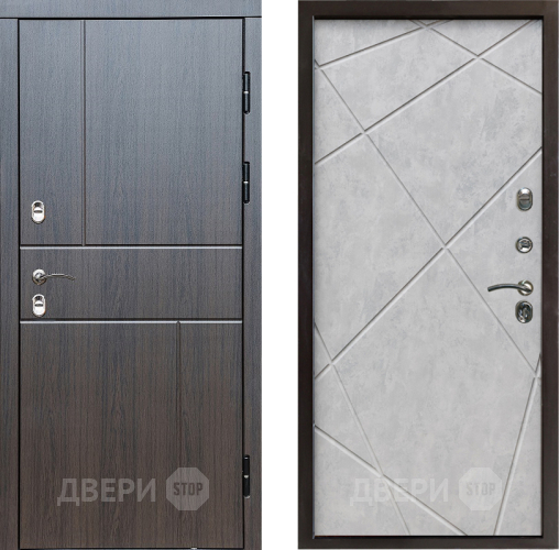 Входная металлическая Дверь Престиж TERMO с терморазрывом Горизонт Венге Лучи Бетон светлый в Егорьевске