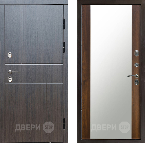 Входная металлическая Дверь Престиж TERMO с терморазрывом Горизонт Венге Зеркало Дуб в Егорьевске