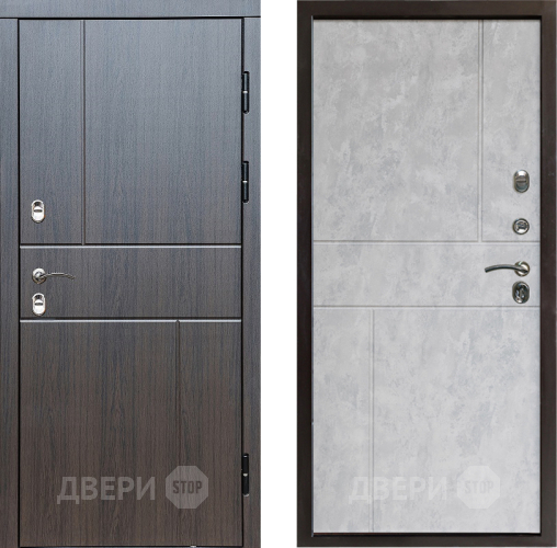 Входная металлическая Дверь Престиж TERMO с терморазрывом Горизонт Венге Горизонт Бетон светлый в Егорьевске