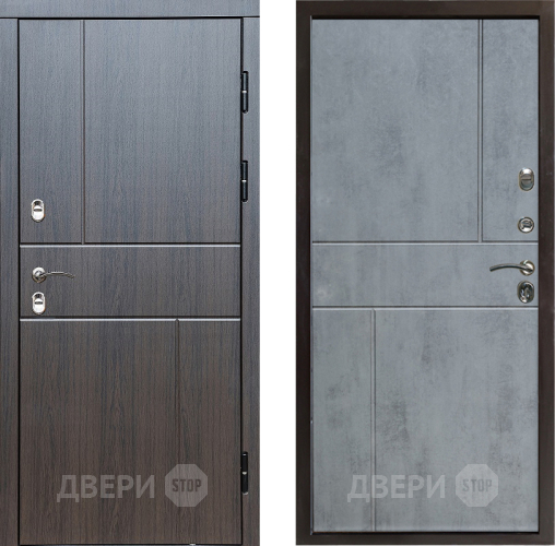 Входная металлическая Дверь Престиж TERMO с терморазрывом Горизонт Венге Горизонт Бетон темный в Егорьевске