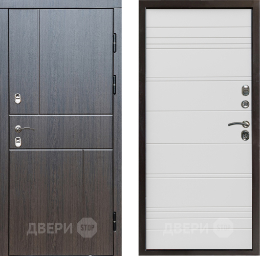 Входная металлическая Дверь Престиж TERMO с терморазрывом Горизонт Венге Line Белый в Егорьевске