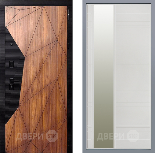 Дверь Заводские двери Морра Зеркало Лира Белый софт в Егорьевске