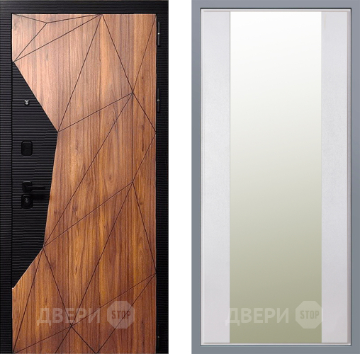 Дверь Заводские двери Морра Зеркало Макси Белый шелк в Егорьевске