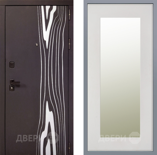 Дверь Заводские двери Леванте Зеркало Модерн Белый софт в Егорьевске