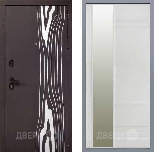 Дверь Заводские двери Леванте Зеркало Лира Белый софт в Егорьевске