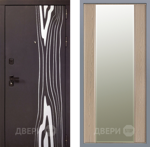 Дверь Заводские двери Леванте Зеркало Макси Беленый дуб в Егорьевске