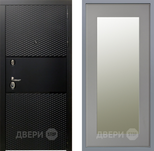 Дверь Заводские двери Тефлон Зеркало Модерн Грей софт в Егорьевске