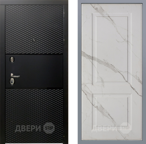 Дверь Заводские двери Тефлон Доррен Мрамор белый в Егорьевске