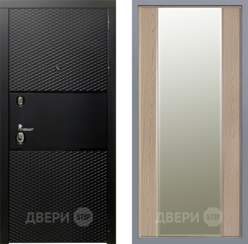 Дверь Заводские двери Тефлон Зеркало Макси Беленый дуб в Егорьевске