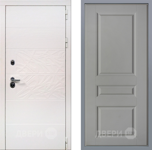 Дверь Заводские двери Дэко Вайт Стокгольм Грей софт в Егорьевске