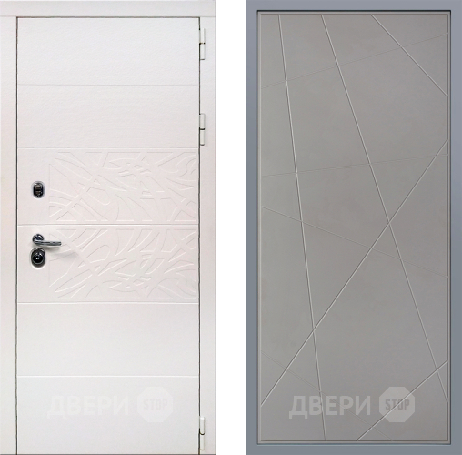 Дверь Заводские двери Дэко Вайт Флитта Грей софт в Егорьевске