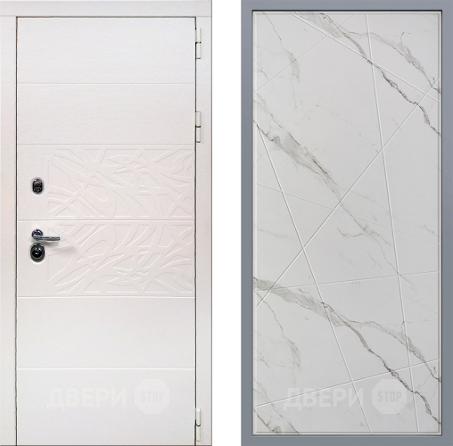 Дверь Заводские двери Дэко Вайт Флитта Мрамор белый в Егорьевске