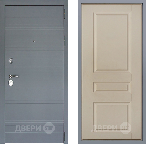 Дверь Заводские двери Лира Софт графит Стокгольм Шампань в Егорьевске