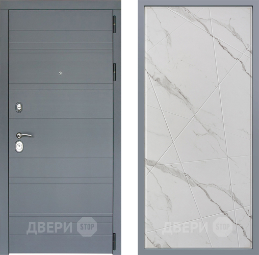 Дверь Заводские двери Лира Софт графит Флитта Мрамор белый в Егорьевске
