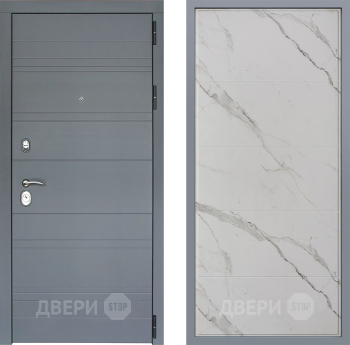 Дверь Заводские двери Лира Софт графит Тривия Мрамор белый в Егорьевске