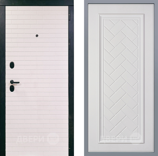 Дверь Заводские двери Сохо Упра Белый софт в Егорьевске