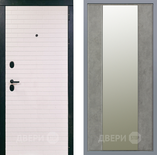 Дверь Заводские двери Сохо Зеркало Макси Бетон темный в Егорьевске