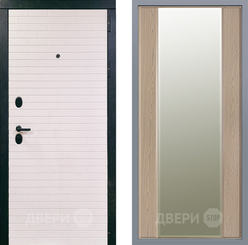 Дверь Заводские двери Сохо Зеркало Макси Беленый дуб в Егорьевске