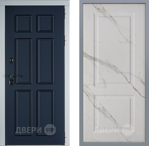 Дверь Заводские двери Стокгольм Доррен Мрамор белый в Егорьевске