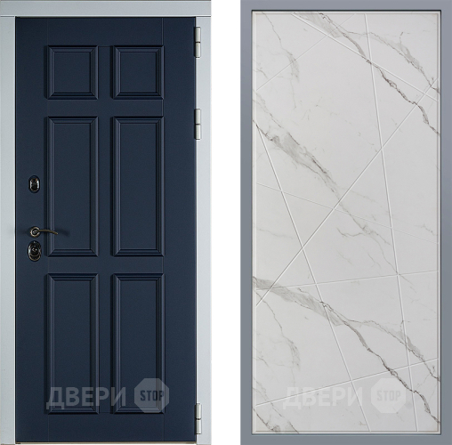 Дверь Заводские двери Стокгольм Флитта Мрамор белый в Егорьевске