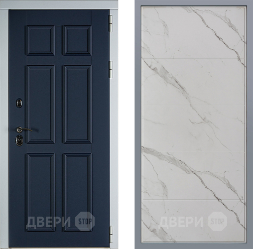 Дверь Заводские двери Стокгольм Тривия Мрамор белый в Егорьевске