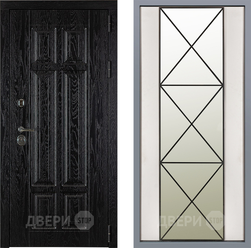 Дверь Заводские двери Мюнхен Зеркало Перфекто Структурное дерево в Егорьевске