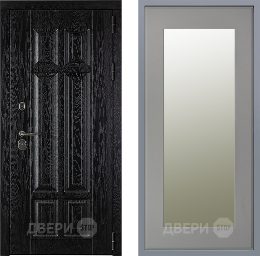 Дверь Заводские двери Мюнхен Зеркало Модерн Грей софт в Егорьевске