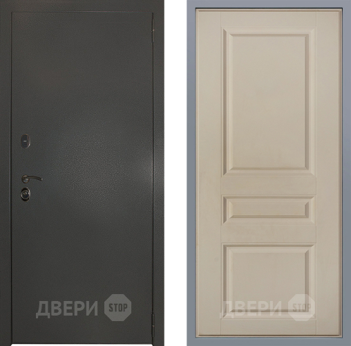 Дверь Заводские двери Эталон 3к антик серебро Стокгольм Шампань в Егорьевске