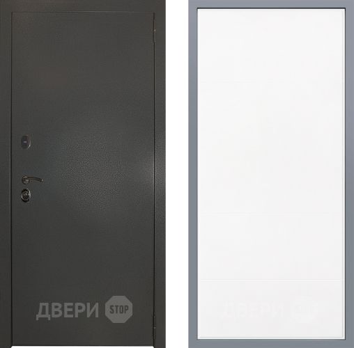 Дверь Заводские двери Эталон 3к антик серебро Тривия Белый софт в Егорьевске